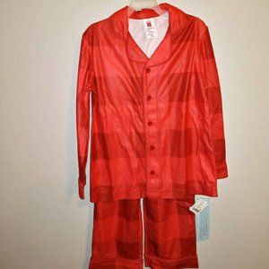 Target boy girl unisex 2 piece pajama set red checkered plaid 6T k-